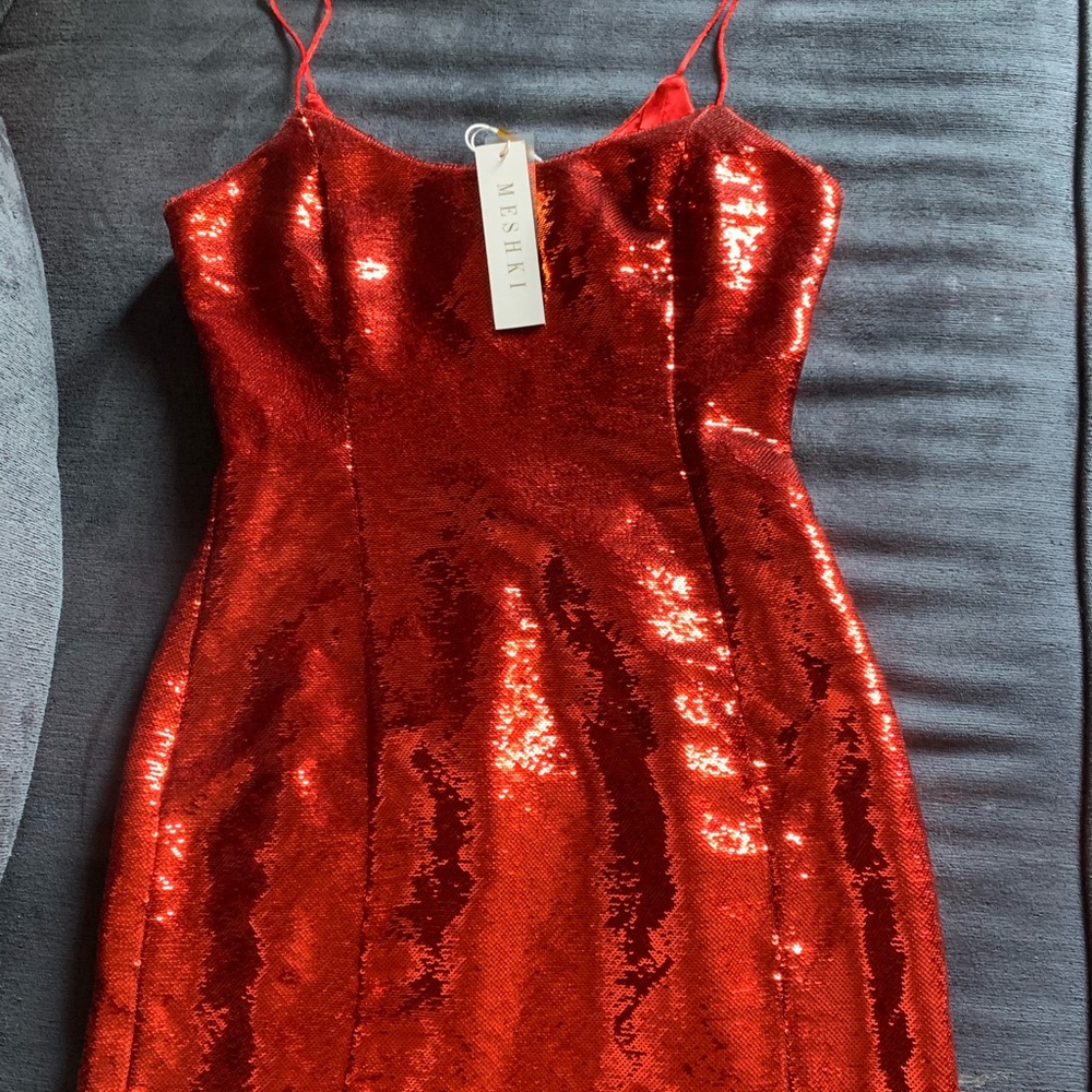 Sequin Red mini dress